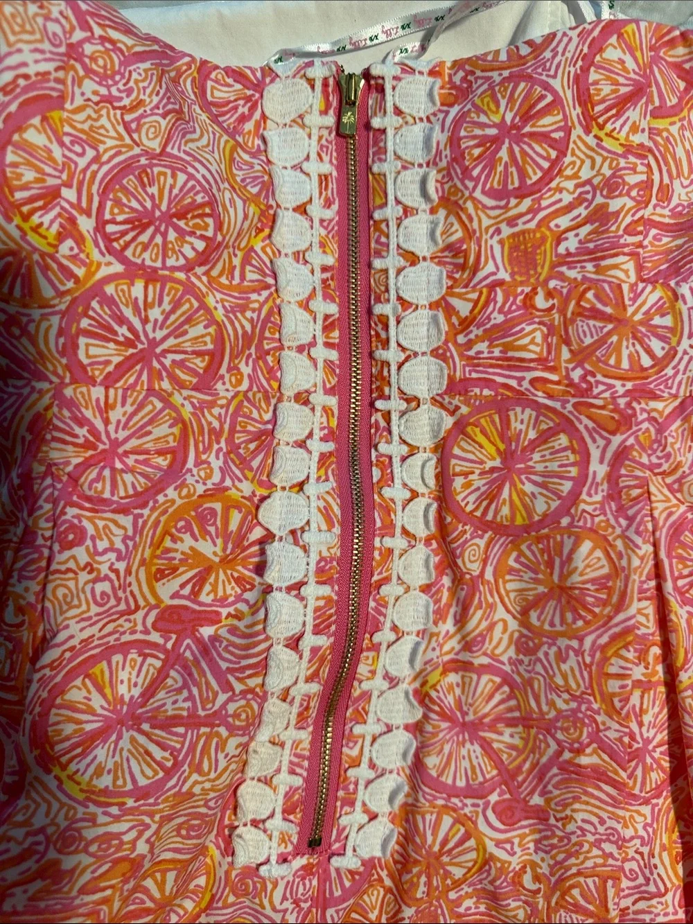 Lilly Pulitzer Pink & Orange Strapless Printed Dress - Picture 3 of 5